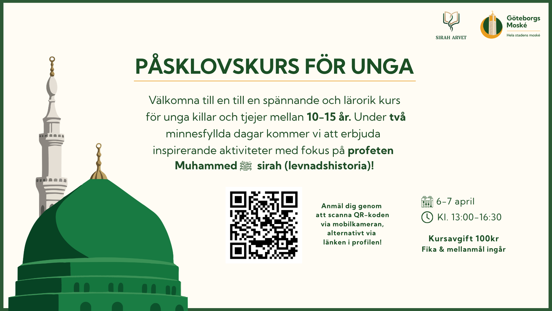 påsklovskurs för barn och unga om profeten muhammeds historia